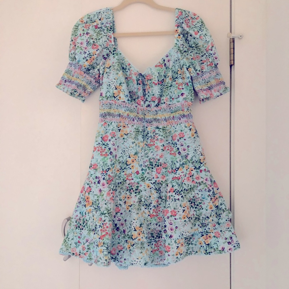 Alice and Olivia Crawford floral mini